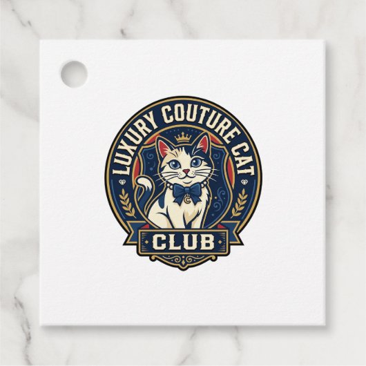 Luxus-Couture-Katze-Katzenmutter-Geschenkidee - Lu Geschenkanhänger (Vorderseite)