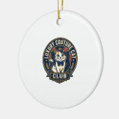 Luxus-Couture-Katze-Katzenmutter-Geschenkidee - Lu Keramik Ornament (Links)