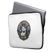 Luxus-Couture-Katze-Katzenmutter-Geschenkidee - Lu Laptopschutzhülle (Vorderseite Links)