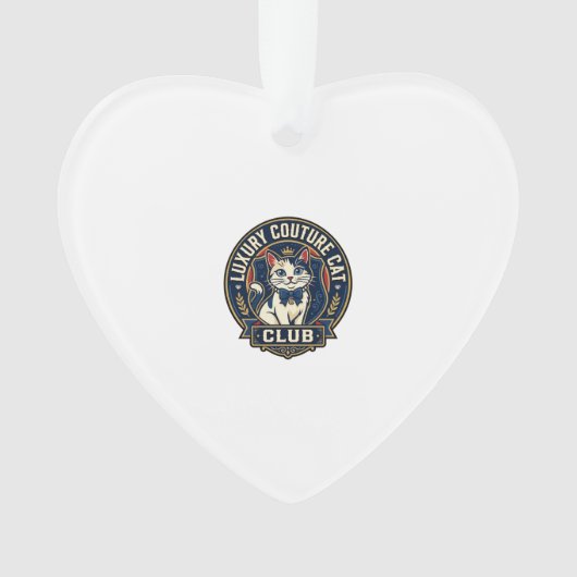 Luxus-Couture-Katze-Katzenmutter-Geschenkidee - Lu Ornament (Vorderseite)