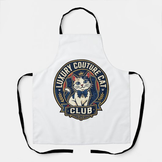 Luxus-Couture-Katze-Katzenmutter-Geschenkidee - Lu Schürze (Vorderseite)
