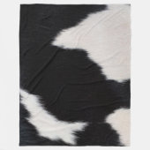 Luxus Cowhide Animal Skin Print  Fleecedecke (Vorderseite)