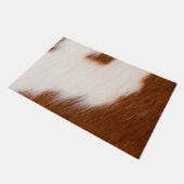 Luxus Cowhide Animal Skin Print Fußmatte (Schrägansicht)