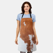 Luxus Cowhide Animal Skin Print  Schürze (Getragen)