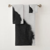 Luxus Cowhide Animal Skin PrintThrow Kissen Badhandtuch Set (Insitu)