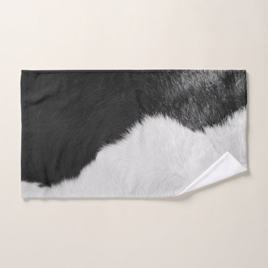 Luxus Cowhide Animal Skin PrintThrow Kissen Badhandtuch Set (Handtuch)