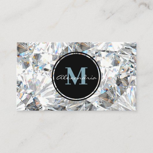 Luxus Crystal Jewel Gem Design Business Card Visitenkarte (Vorderseite)
