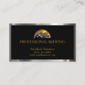 Luxus Dachdecker Gold Silver Construction Visitenkarte (Vorderseite)