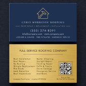 Luxus-Dachdecker-QR-Code Visitenkarte