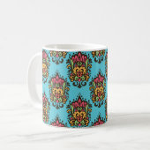 Luxus Damask Blume nahtlos Muster. Floral Vint Kaffeetasse (Vorderseite Links)