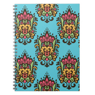 Luxus Damask Blume nahtlos Muster. Floral Vint Notizblock
