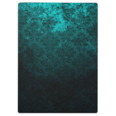 Luxus Damask Gold Rahmen Monogramm Klemmbrett (Rückseite)