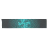 Luxus Damask Türkis Kurzer Tischläufer (Horizontal)