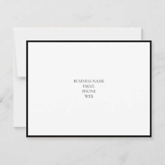 Luxus Danke Karte (Rückseite)