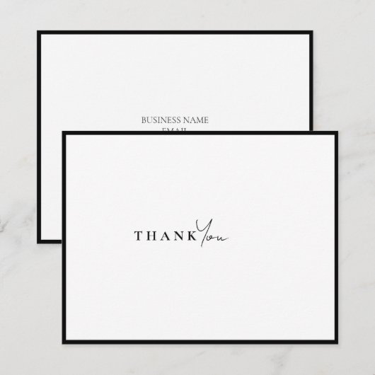 Luxus Danke Karte (Vorne/Hinten)