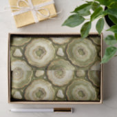 Luxus-Decoupage | Olivgrün + Gold-Achat-Geode Seidenpapier (Geschenk)