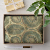 Luxus-Decoupage | Olivgrün + Gold-Achat-Geode Seidenpapier (Geschenk)