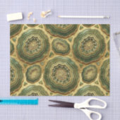 Luxus-Decoupage | Olivgrün + Gold-Achat-Geode Seidenpapier (Handwerk)