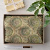 Luxus-Decoupage | Olivgrün + Gold-Achat-Geode Seidenpapier (Geschenk)