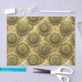 Luxus-Decoupage | Olivgrün + Gold-Achat-Geode Seidenpapier (Handwerk)