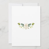 Luxus Delicate White Floral Gold Graduation Party Einladung (Rückseite)