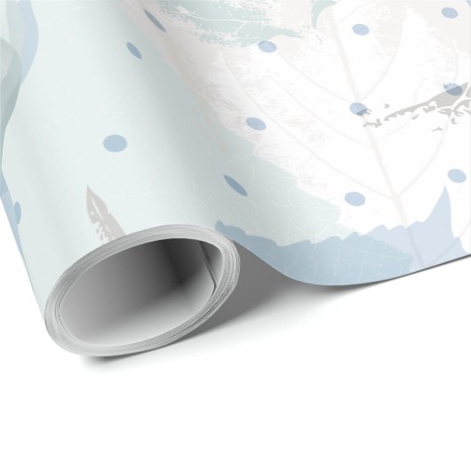 Luxus der blauen Rose Geschenkpapier (Rolleneckpunkt)