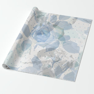 Luxus der blauen Rose Geschenkpapier