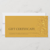 Luxus Design Geschenkgutschein Gold Sparkle Gelb Dankeskarte (Vorderseite)
