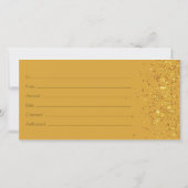 Luxus Design Geschenkgutschein Gold Sparkle Schwar Dankeskarte (Rückseite)