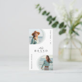 Luxus-Designer-Mode-Logo für professionelle Fotogr Visitenkarte (Stehend Vorderseite)