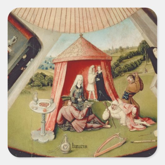 Luxus, Detail aus dem Tisch der Sieben Quadratischer Aufkleber (Vorderseite)