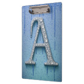 Luxus-Diamant-Buchstabe A-Monogramm mit Goldtropfe Klemmbrett (Links)
