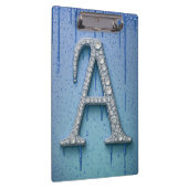 Luxus-Diamant-Buchstabe A-Monogramm mit Goldtropfe Klemmbrett (Rechts)