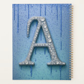 Luxus-Diamant-Buchstabe A-Monogramm mit Goldtropfe Planer (Rückseite)