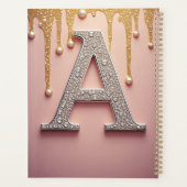 Luxus-Diamant-Buchstabe A-Monogramm mit Goldtropfe Planer (Rückseite)