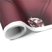 Luxus Diamant-Tufted Burgundy Wrapping Paper Geschenkpapier (Rolleneckpunkt)