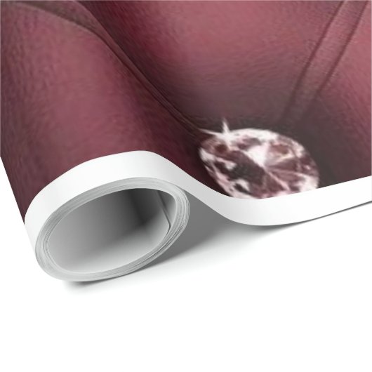 Luxus Diamant-Tufted Burgundy Wrapping Paper Geschenkpapier (Rolleneckpunkt)