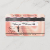 Luxus Diamond Foil Fair Braiding Credit Style Bus Visitenkarte (Rückseite)