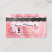 Luxus Diamond Foil Fair Braiding Credit Style Bus Visitenkarte (Rückseite)