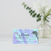 Luxus Diamond Foil Fair Braiding Credit Style Bus Visitenkarte (Stehend Vorderseite)