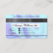 Luxus Diamond Foil Fair Braiding Credit Style Bus Visitenkarte (Rückseite)