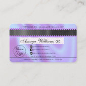 Luxus Diamond Foil Fair Braiding Credit Style Bus Visitenkarte (Rückseite)