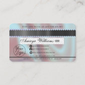 Luxus Diamond Foil Fairness Kreditstil Visitenkarte (Rückseite)