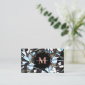 Luxus Diamond Jewel Gem Design Visitenkarte (Stehend Vorderseite)