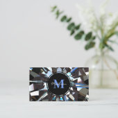 Luxus Diamond Jewel Gem Design Visitenkarte (Stehend Vorderseite)