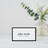 Luxus Diamond Quilt Optician Business Card Visitenkarte (Stehend Vorderseite)