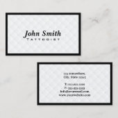 Luxus Diamond Quilt Tattoo Art Business Card Visitenkarte (Vorne/Hinten)