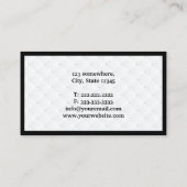 Luxus Diamond Quilt Tattoo Art Business Card Visitenkarte (Rückseite)