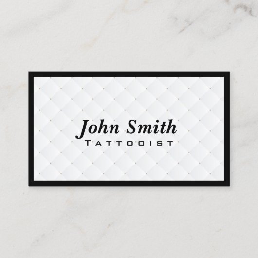 Luxus Diamond Quilt Tattoo Art Business Card Visitenkarte (Vorderseite)