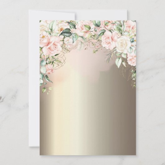 Luxus Diamonds Eiffelturm, Grenzübergänge 50. Rose Einladung (Rückseite)